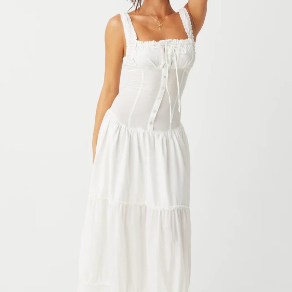Frankies Bikinis Christabelle Ruffle Maxi Dress